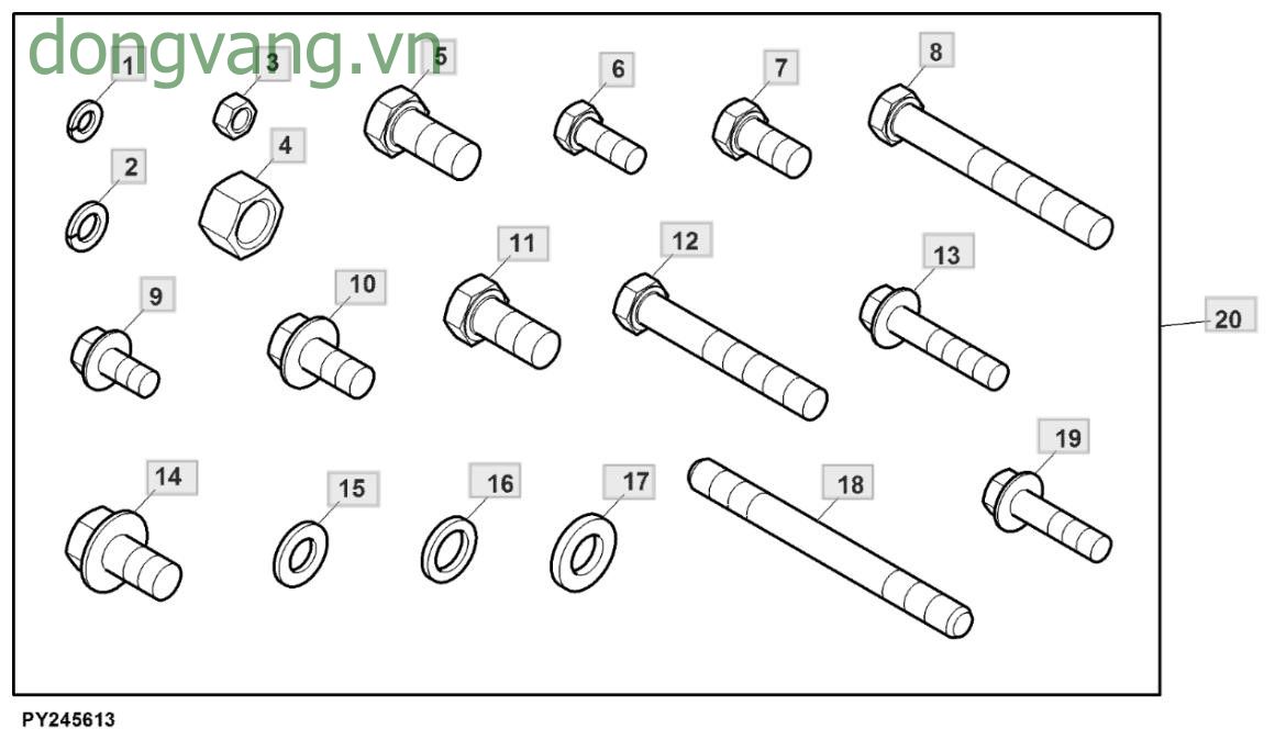 Engine Hardware Kit, Metric (023551 - ) - ST835550